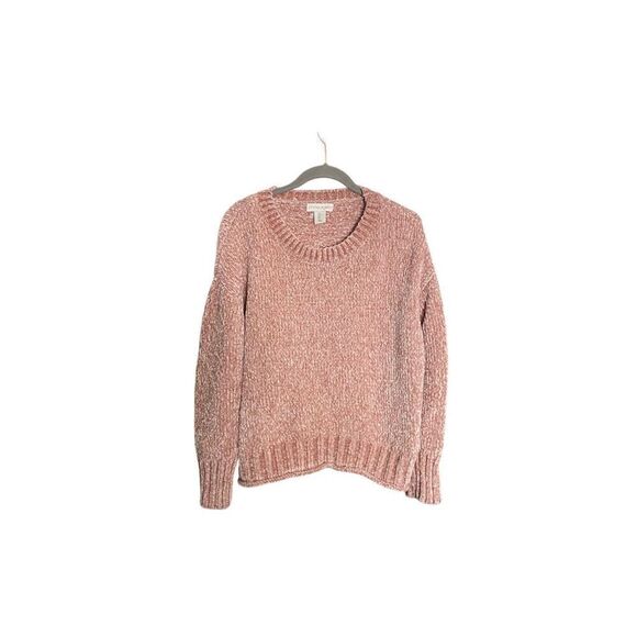 Cynthia Rowley women’s pink chenille, crewneck, pullover, sweater, size large ￼ - Picture 1 of 4